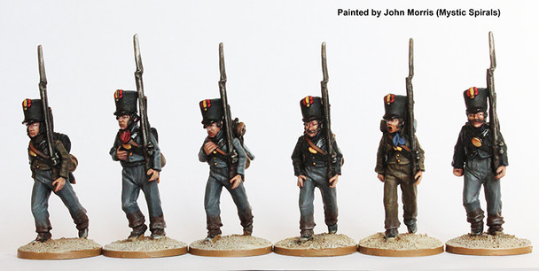 Napoleonic Ottoman Army 1790-1815 Fusiliers Marching in Plain Bell-Top Shakos & Tailless Jackets 1810-13 - Available to Order