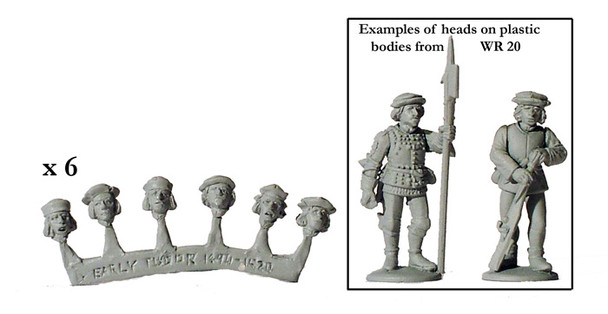 European Armies 1490-1520 European Heads - Available to Order