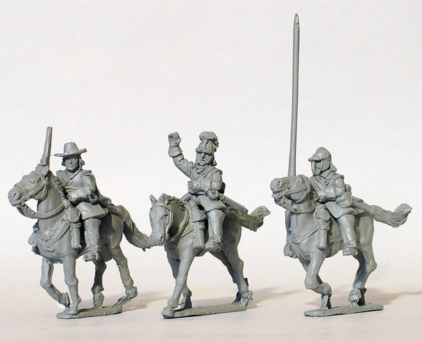 English Civil War Horse Command, Helmeted - Available to Order