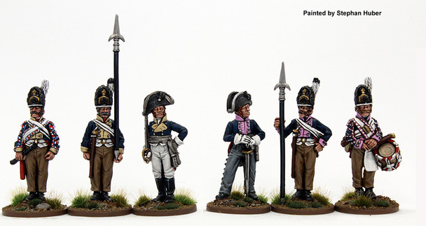 Napoleonic 1806 Prussian Army Grenadier Command Standing (Brandenburg & Swedish Cuffs) - Available to Order