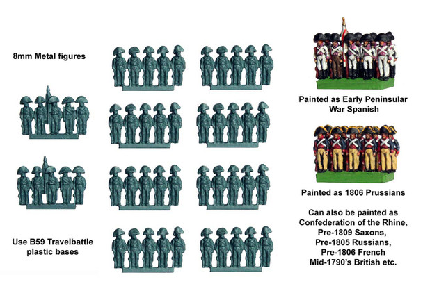 Travel Battle Infantry in Bicornes - Available to Order