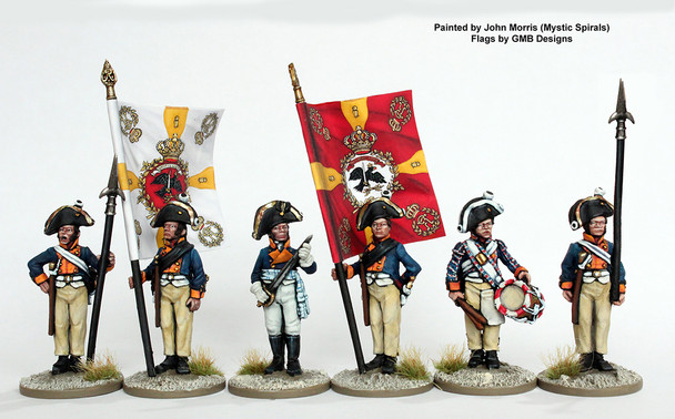 Napoleonic 1806 Prussian Army Musketeer Command Standing (Brandenburg Cuffs) - Available to Order
