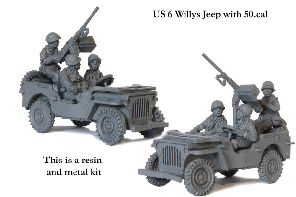 WWII USA Willys Jeep w/ 50 Cal. - Available to Order