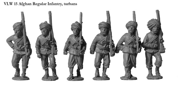 Victoria's Little Wars Afghan Regulars Marching, Turbans - Available to Order