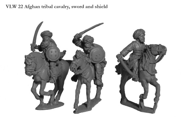 Victoria's Little Wars Afghan Tribal Cavalry, Sword & Shield - Available to Order