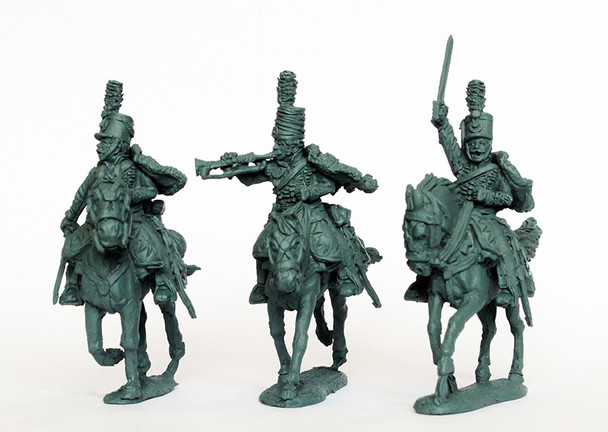 Napoleonic 1806 Prussian Army Hussar Command in Shakos, Galloping - Available to Order