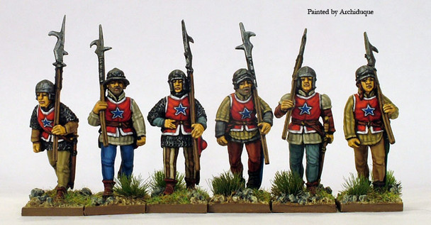 War of the Roses Liveried Billmen Marching - Available to Order