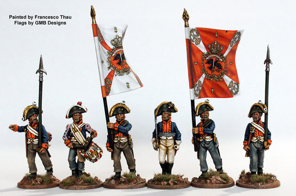 Napoleonic 1806 Prussian Army Musketeer Command Marching (Swedish Cuffs) - Available to Order