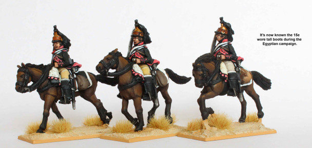 Napoleonic French in Egypt 15th Dragoons in Tall Boots, Galloping Swords Shouldered - Available to Order