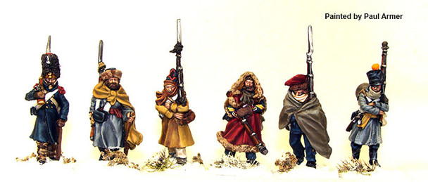 Napoleonic French Infantry Marching 2, Retreat from Moscow, 1812 - Available to Order