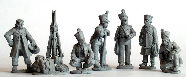Napoleonic French Infantry 'Hired Help' for Hauling Guns, Resting - Available to Order