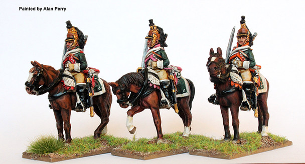 Napoleonic French Dragoons on Standing Horses, Swords Shouldered, 1805-13 - Available to Order