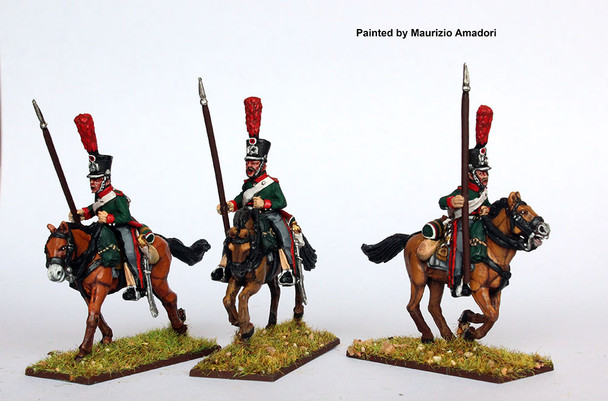 Napoleonic French 1st Eclaireur Regt. (Young Guard), Galloping, Lances Upright, 1814 - Available to Order