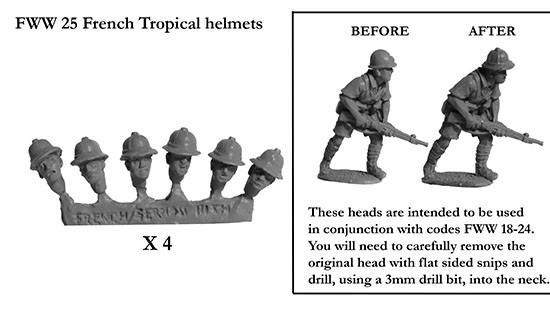 WWII French Tropical Helmets - Available to Order
