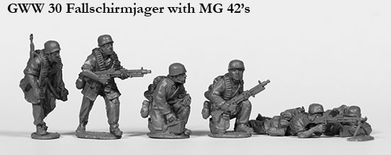 WWII German Fallschirmjager w/ MG42s - Available to Order