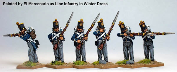 Carlist War Isabelino Infantry Firing Line Centre Companies, Coatee & Cylindrical Shako - Available to Order