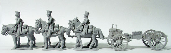 Napoleonic Prussian Foot Artillery 6 Horse Limber Team w/ 6pdr - Available to Order