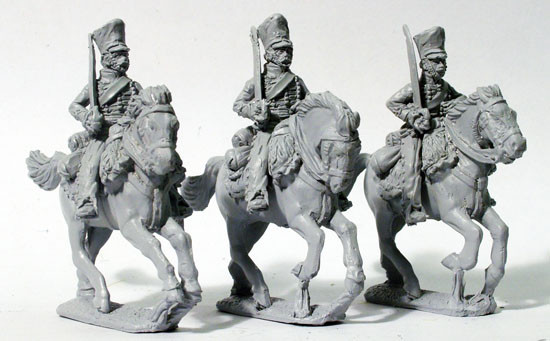 Napoleonic Prussian Hussars Galloping, Swords Shouldered - Available to Order