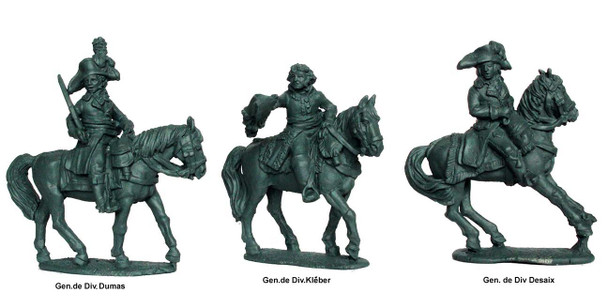 Revolutionary French Generals de Division; Desaix, Dumas & Kleber - Available to Order