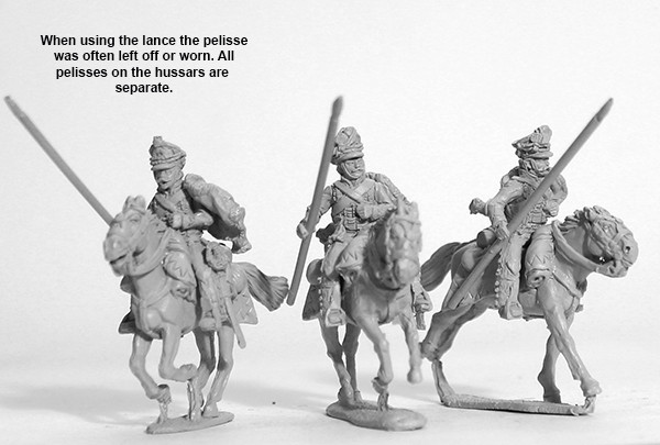Napoleonic Russian Hussars Campaign Dress Charging, Front Rank, Lances - Available to Order