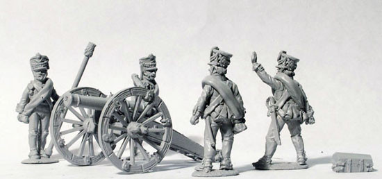 Napoleonic Russian Foot Artillery Firing 6pdr (1809 Kiwer) - Available to Order