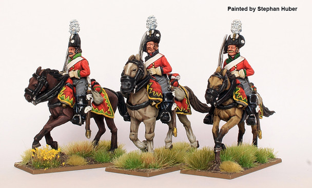Napoleonic 1806-09 Saxon Army Chevauxlegers, Shoulders Swords, Galloping 1809 - Available to Order