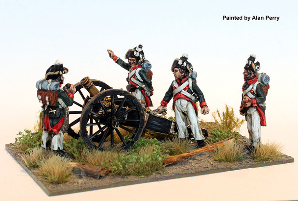 Napoleonic 1806-09 Saxon Army 4pdr w/ 1809 Crew Loading for Quick Fire Drill - Available to Order