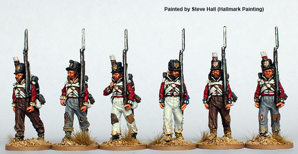 Napoleonic British Ragged Infantry, Centre Companies, Marching 1808-14 - Available to Order