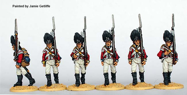 Napoleonic British Grenadiers in Fur Caps Marching 1801-07 - Available to Order