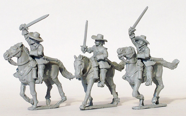 English Civil War Horse, Attacking, Hats - Available to Order