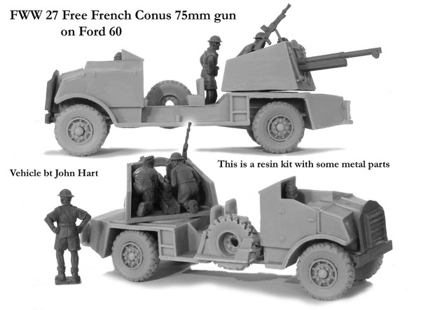 WWII French Conus 75mm Gun - Available to Order