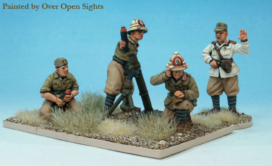 WWII Italian 81mm Mortar & Crew - Available to Order