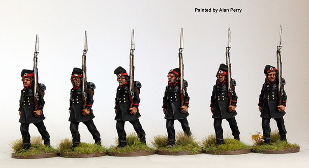 Napoleonic Prussian Lutzow's Legion Musketeer, Marching - Available to Order