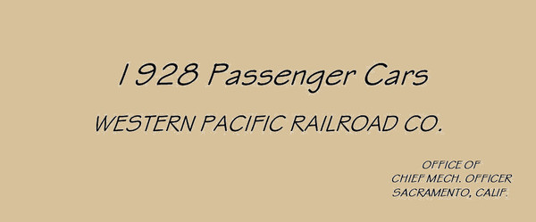 1928 Western Pacific Passenger Cars