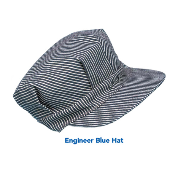 Classic Engineer Cap - blue and white striped