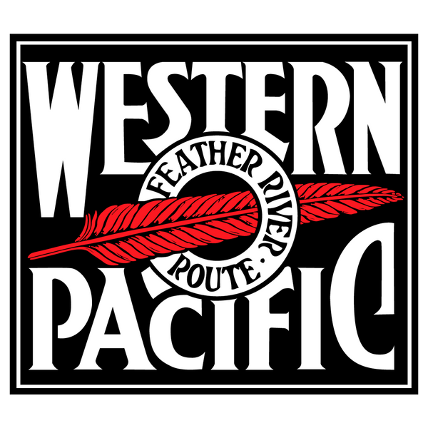 Western Pacific logo sticker - 2"