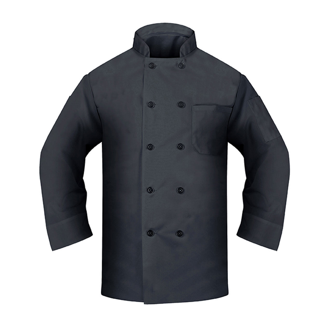 Black Chef Coat, Black Buttons, Twill