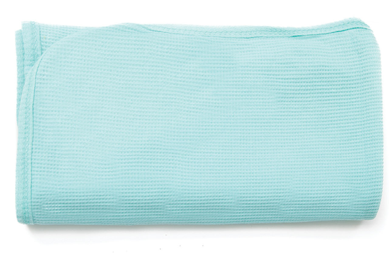 Waffle Knit Baby Blankets, Turquoise