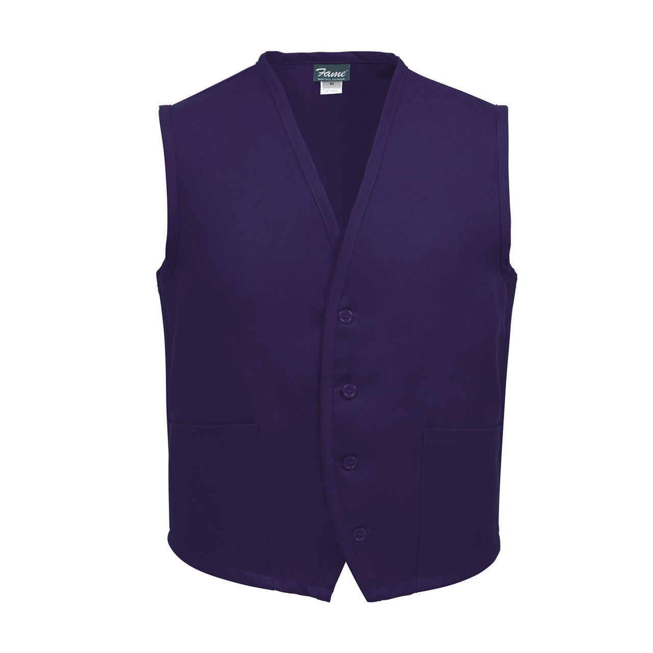 PWA two-face quilted vest ネイビーパープル Unisex Uniform Vest, 2 Pocket, Purple|Uniform Vests