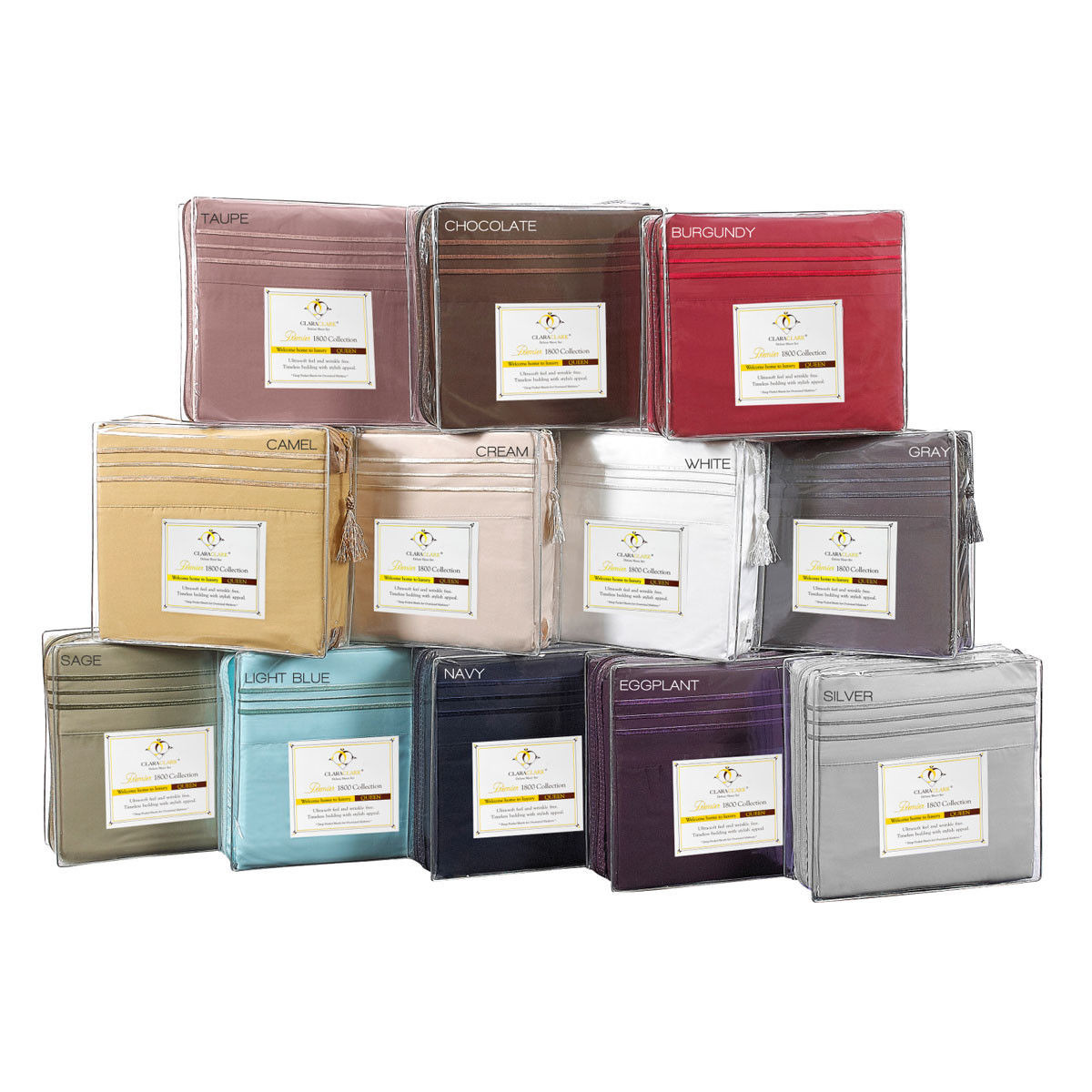 Microfiber Bed Sheet Sets, Neutral Colors 1800|MicroFiber Bed Sheets