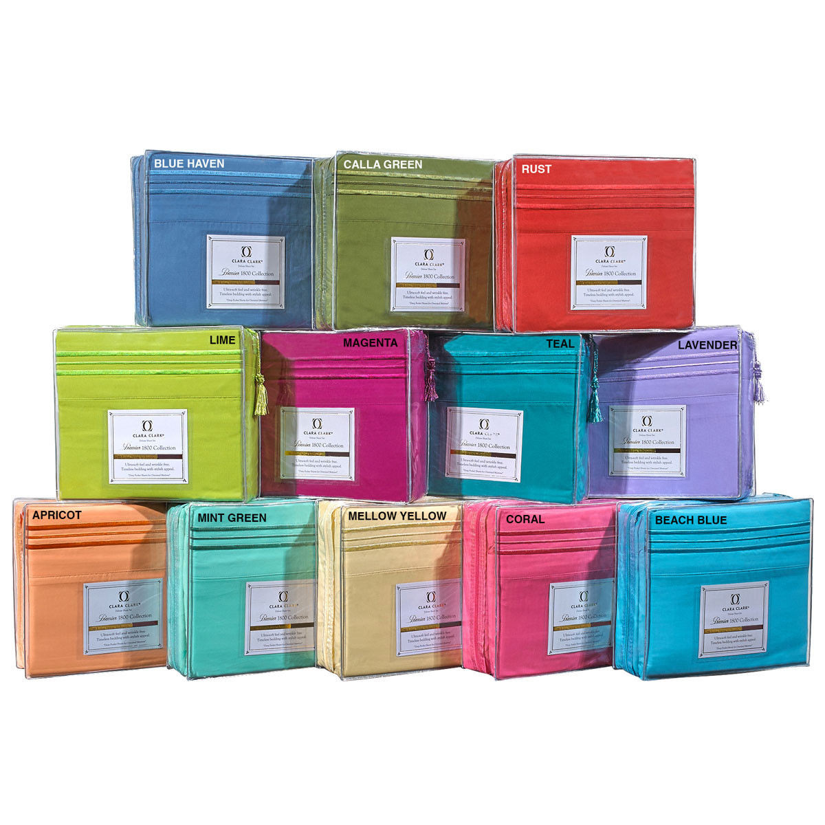 Microfiber Bed Sheet Sets, Assorted Bright Colors 1800|MicroFiber