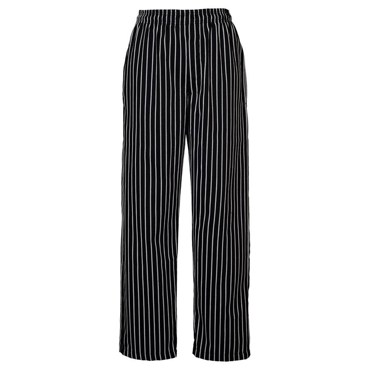 Fame C15 Classic Chef Pants, Chalk Stripe|Wholesale Baggy Chef Pants