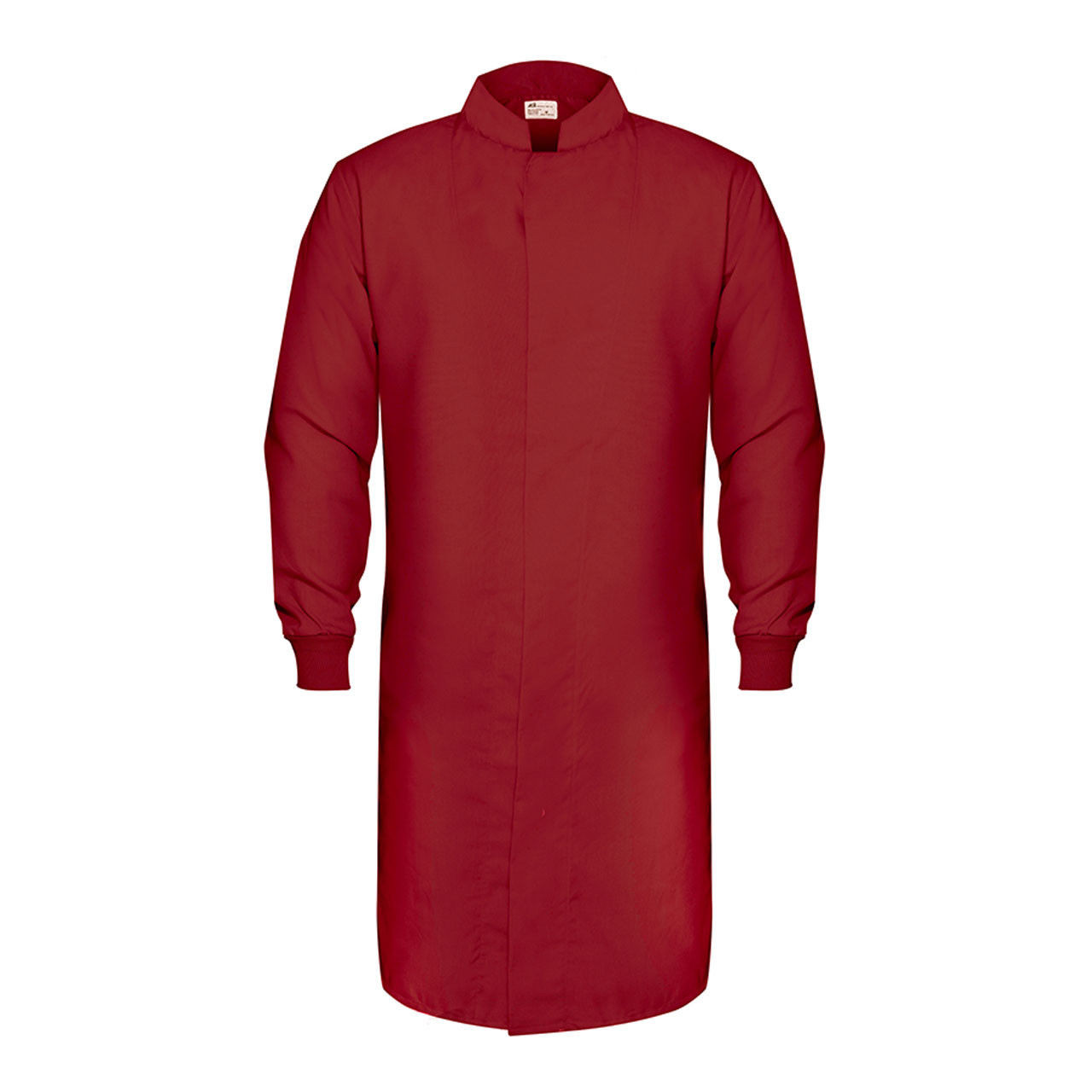 HACCP Knit Cuff Lab Coat, Red |Women's Long Lab Coats