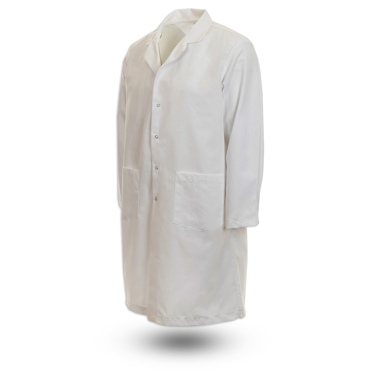 L18M Men's Gripper Snap Lab Coat |Men's Long Lab Coats