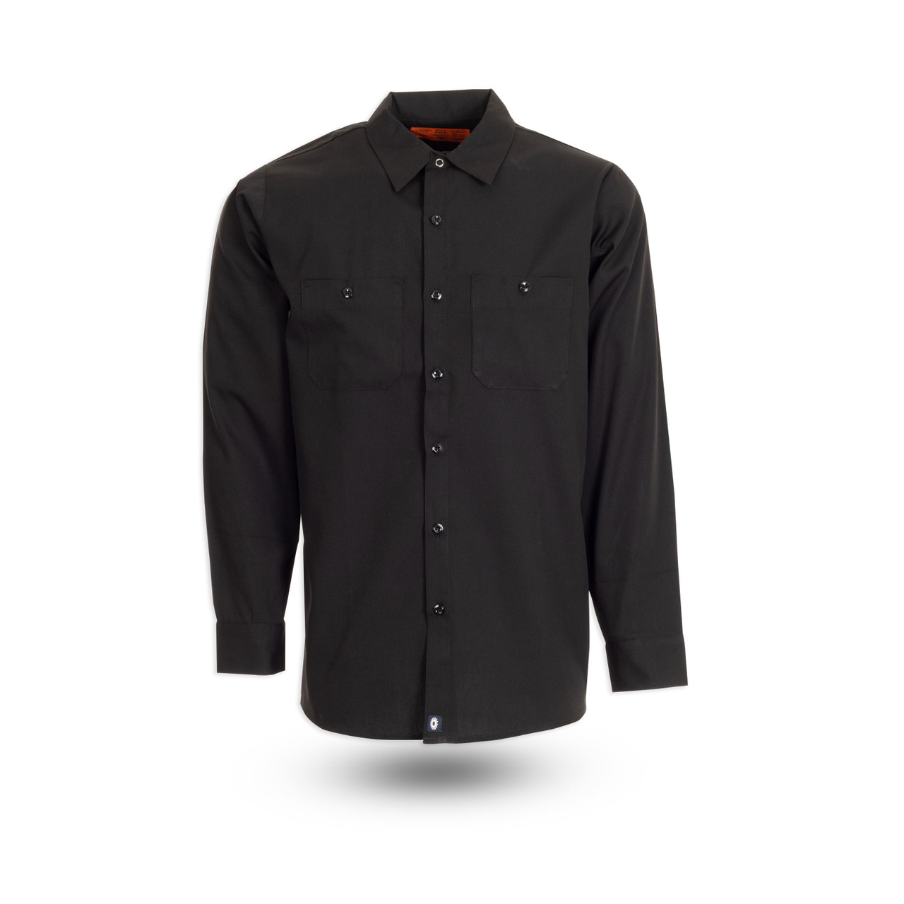 S10BL Men's Industrial Work Shirt, Black|Men's Long Sleeve Work Shirts