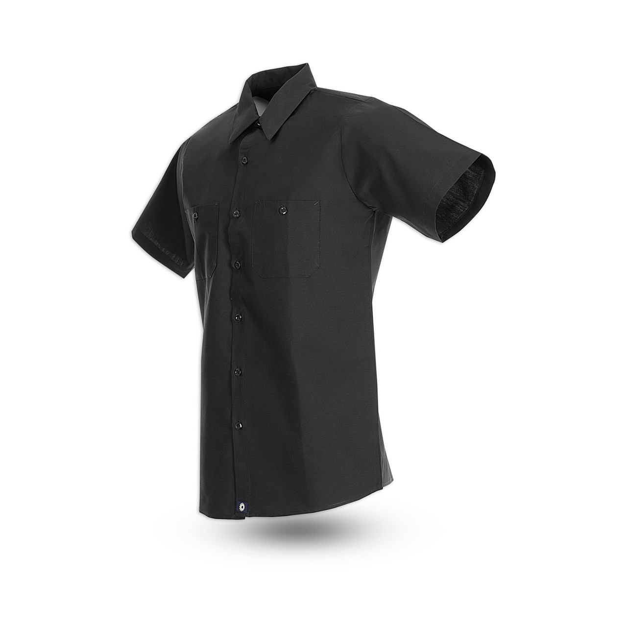 S12BL Men's Short Sleeve Black Industrial Work Shirt|BEST Men's