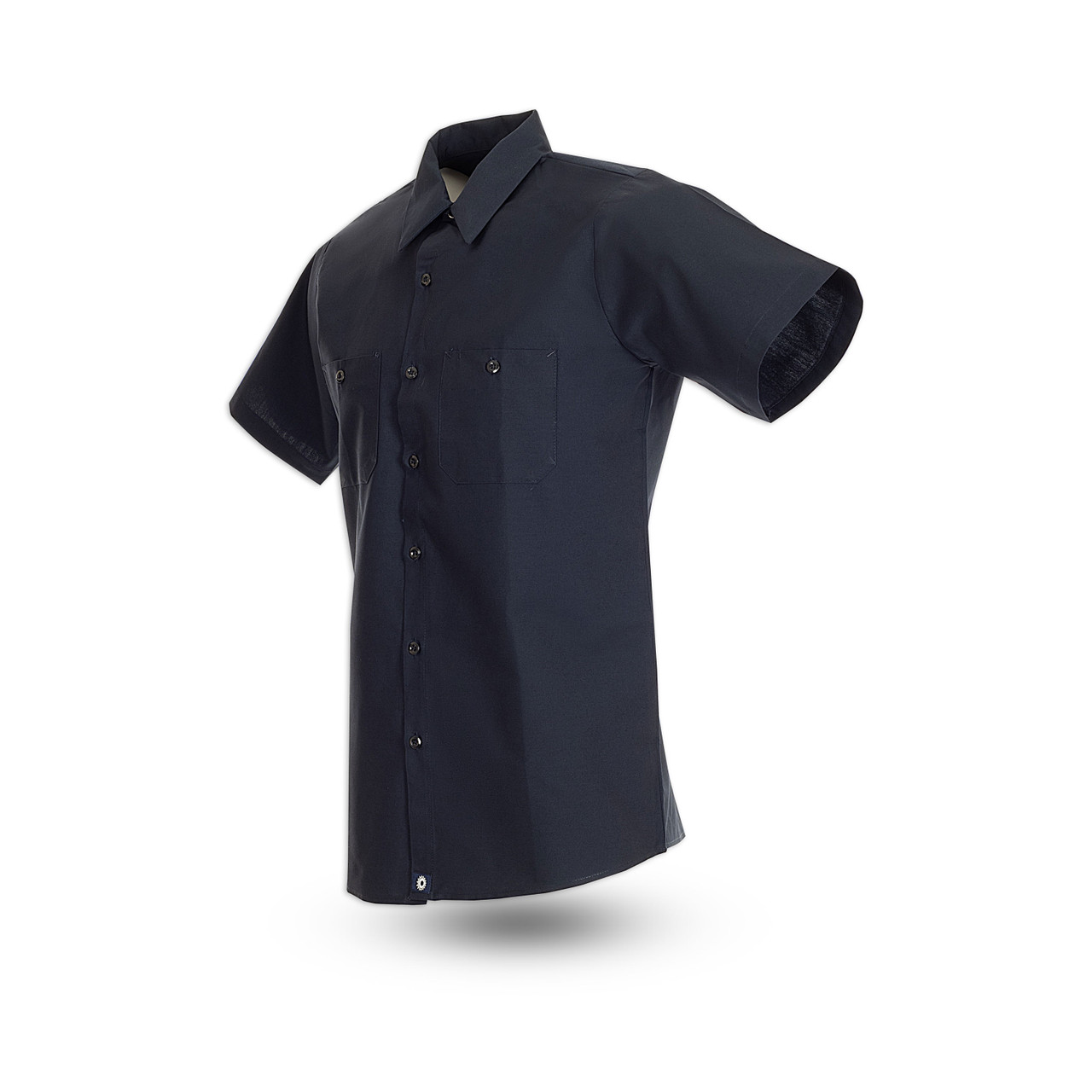 S12NV Men's Short Sleeve Navy Blue Industrial Work Shirt|BEST