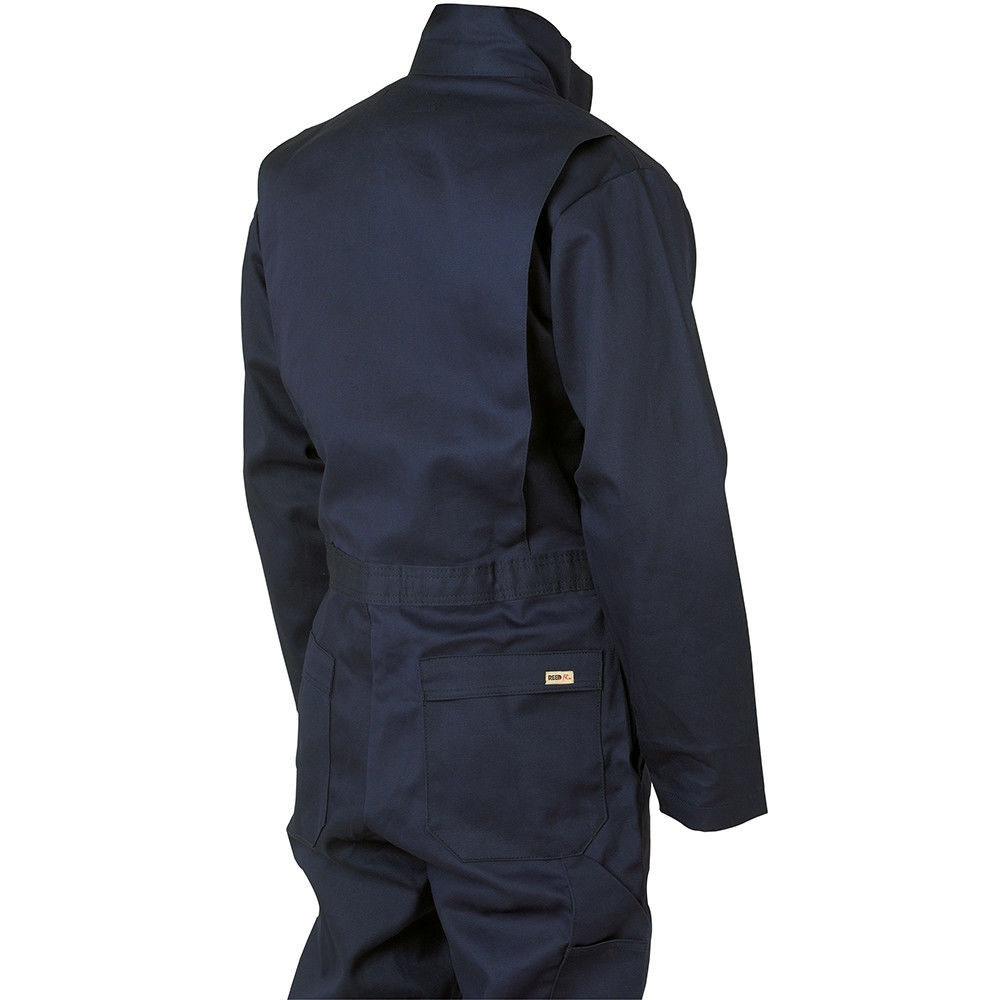 Reed® Navy FR Deluxe Coveralls, 9 oz 941CFU9|Work Coveralls for
