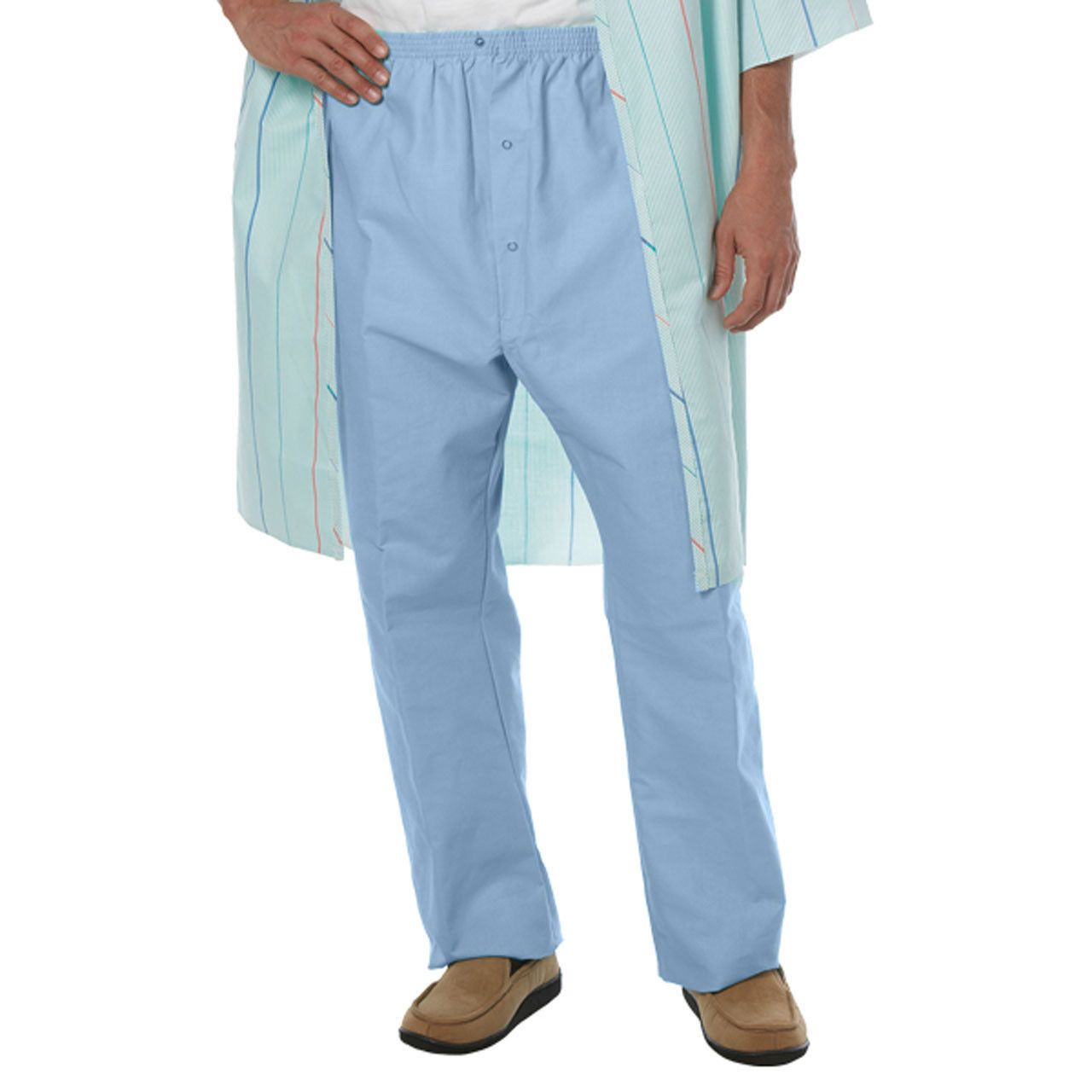 Wholesale Hospital Pajama Pants, Elastic, in Light Blue, - Pack of 12