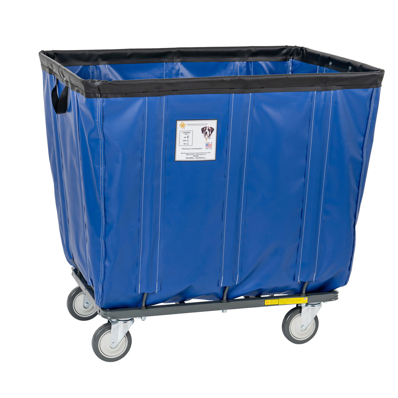 Laundry Basket Truck, 16 Bushel - 416SOC/BL|Vinyl Basket Trucks
